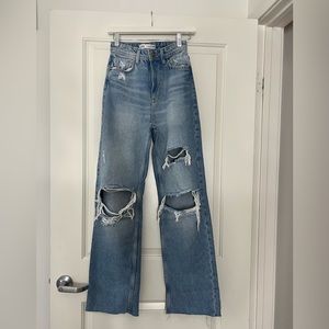 Zara high waisted wide leg denim